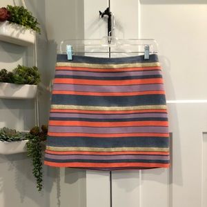 Striped J. Crew Mini-Skirt